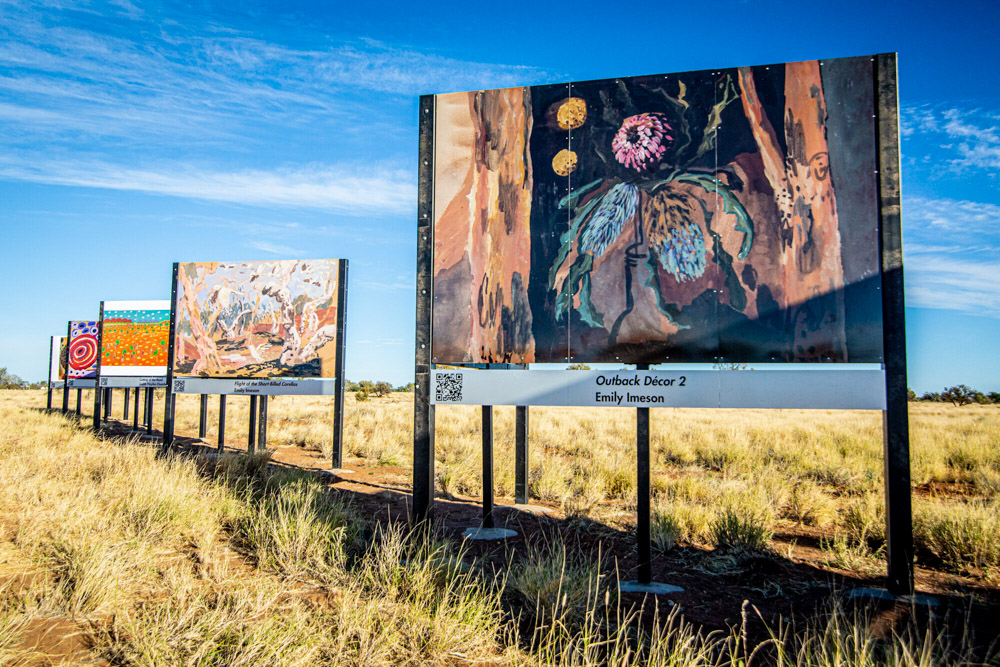 Part of the Outback Way art gallery (photo from Outback Way Gallery website)