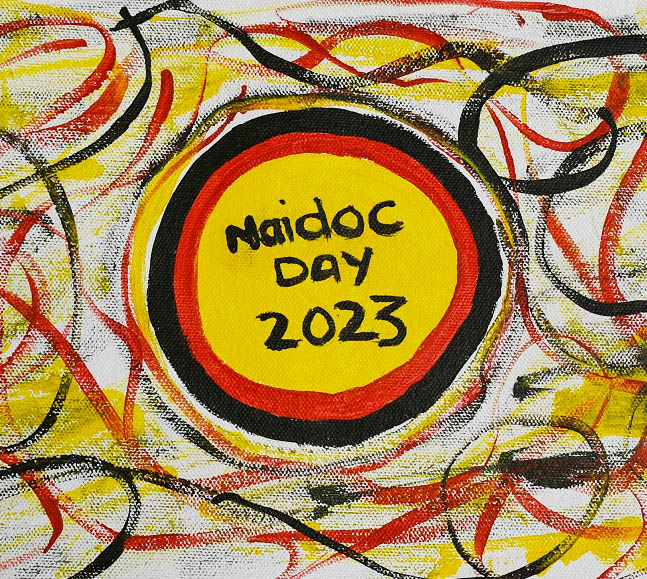 Naidoc Day Painting Lajamanu 2023