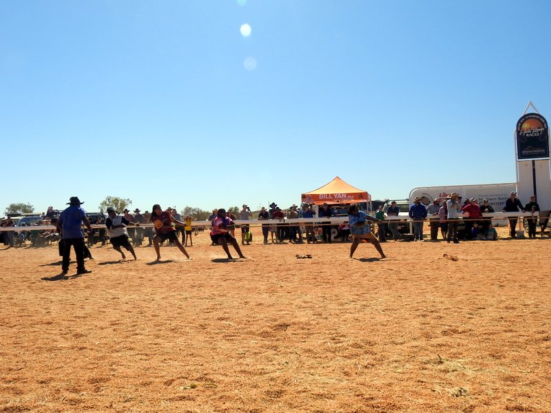 The ‘Plenty Ladies’ (from Atitjere) winning the women’s tug-o-war 2021