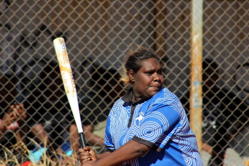 Sylviana Briscoe batting in Pmara Jutunta