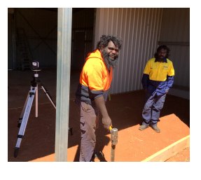 Preparing for the laying of the concrete slab.