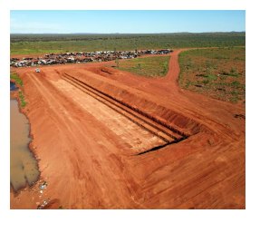 aerial shot of completed landfill